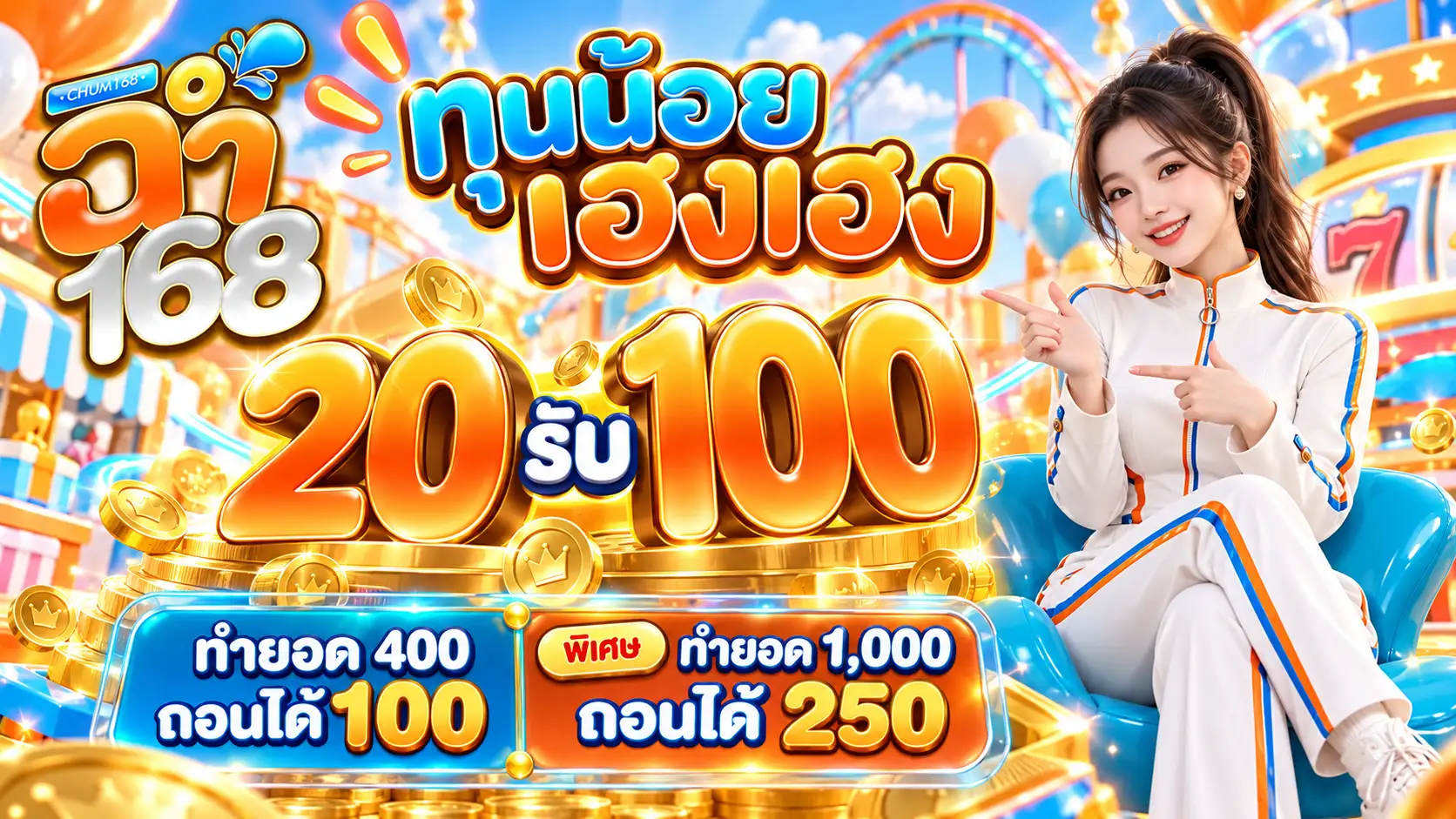 ฉ่ำ168 เว็บตรงสาดโบนัสฉ่ำ บวกแตกจ่ายเต็ม เปิดฝาก-ถอน 24 ชั่วโมง